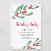 Budget Holly Company Holiday Party Uitnodiging (Voorkant)