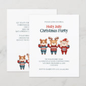 Budget Holly Jolly Christmas Party Uitnodiging (Voorkant / Achterkant)
