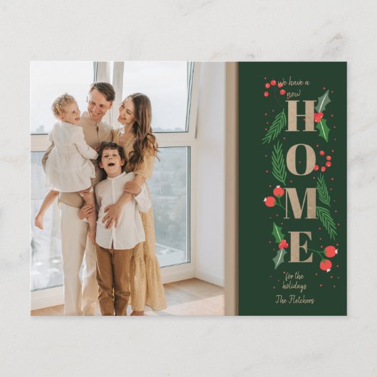 Budget Holly New Home voor Feestdagen Foto Card (Voorkant)
