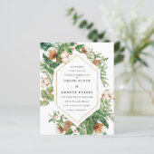 Budget Holly Pine Winter Wedding Invitation (Staand voorkant)