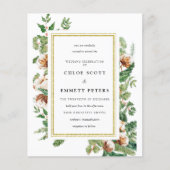 Budget Holly Pine Winter Wedding Invitation (Voorkant)