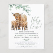 Budget Holy Koe Twin Highland Calf Baby shower (Voorkant)