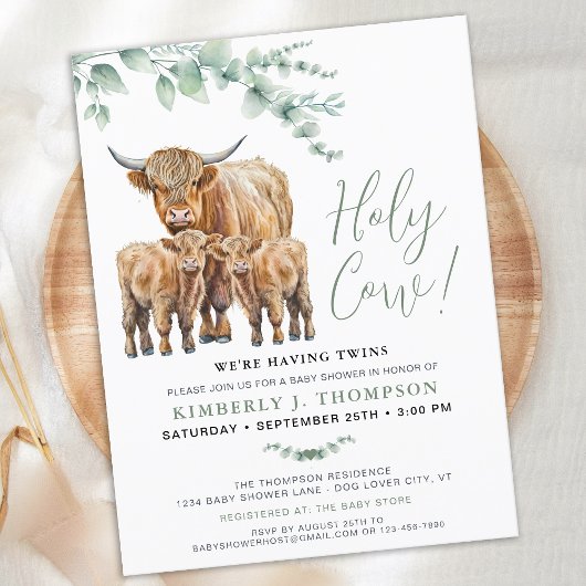 Budget Holy Koe Twin Highland Calf Baby shower