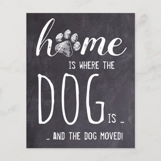 Budget Home waarbij Dog bezig is met het verplaats (Voorkant)