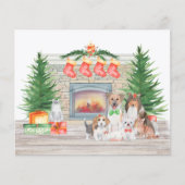 Budget Hondenliefhebber Honden kerstfeestdag Kaart (Voorkant)