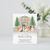 Budget Hondenliefhebber Pet Dogs Kerstfeest Uitnod (Staand voorkant)