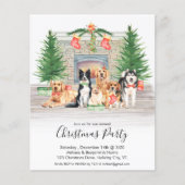 Budget Hondenliefhebber Pet Dogs Kerstfeest Uitnod (Voorkant)
