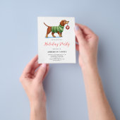 Budget Hondentrui Kerstvakantie uitnodiging Flyer (Hand)