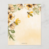 Budget Honeybee Baby Douche Uitnodigingen (Achterkant)