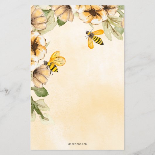 Budget Honing is onderweg Honing Bee Baby shower (Achterkant)