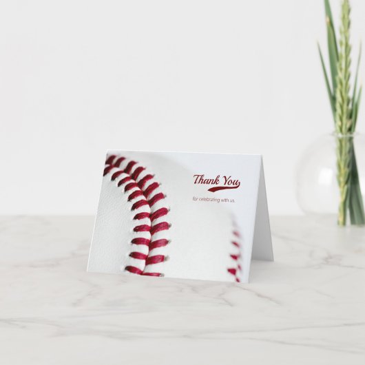 Budget Honkbal Thema Wedding Bedankkaart (Voorkant)