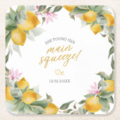 Budget Hoofd Squeeze Citroen Krans Bruidsdouche Kartonnen Onderzetters (Voorkant)