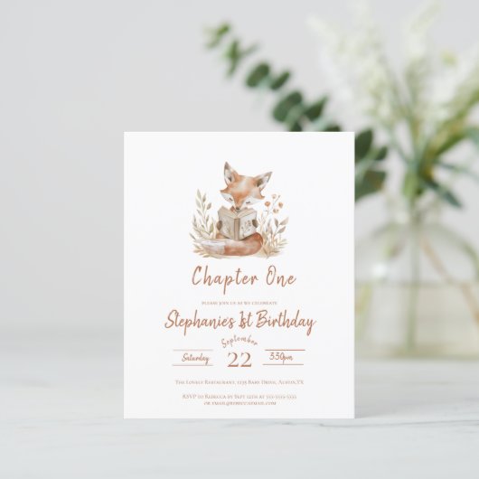 Budget Hoofdstuk Een Fox Leesboek 1e Verjaardag (Staand voorkant)