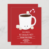 Budget Hot Chocolate-kerstfeestelijke uitnodiging (Voorkant / Achterkant)