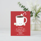 Budget Hot Chocolate-kerstfeestelijke uitnodiging (Staand voorkant)