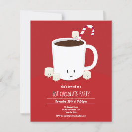 Budget Hot Chocolate-kerstfeestelijke uitnodiging