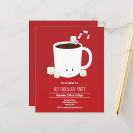 Budget Hot Chocolate-kerstfeestelijke uitnodiging