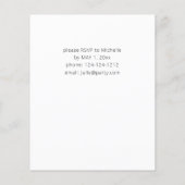 Budget Hot Pink & Navy Blue Floral Graduation Part Flyer (Achterkant)