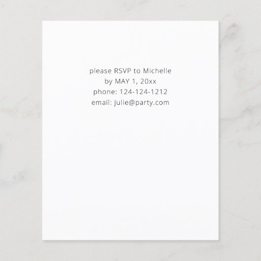 Budget Hot Pink & Navy Blue Floral Graduation Part Flyer (Achterkant)