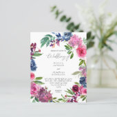 Budget Hot Pink & Navy Blue Floral Wedding (Staand voorkant)