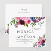Budget Hot Pink & Navy Blue Floral Wedding 2 (Voorkant / Achterkant)