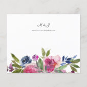 Budget Hot Pink & Navy Blue Floral Wedding 2 (Achterkant)