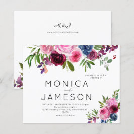 Budget Hot Pink & Navy Blue Floral Wedding 2