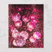 Budget Hot Roze Disco Bal Huwelijksuitnodiging Flyer (Voorkant)