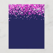 Budget Hot Roze Glitter Navy 18e Verjaardagsuitnod (Achterkant)