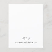 Budget Hot Roze & Navy Blauw Bloemen Bruiloft 3 Flyer (Achterkant)