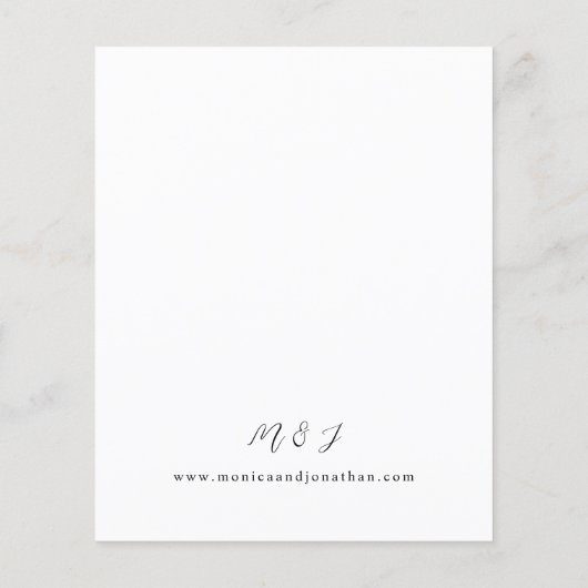 Budget Hot Roze & Navy Blauw Bloemen Bruiloft 3 Flyer (Achterkant)