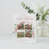 Budget hout 4 Fotocollage Merriest Christmas (Staand voorkant)