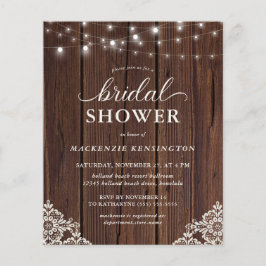 Budget Houten Slingerlichtjes Bruiloftsshower