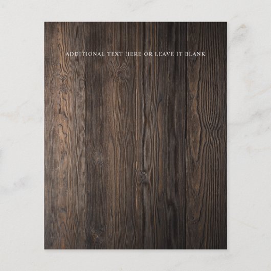 BUDGET  houtextuur Roze Floral bruiloft (Achterkant)