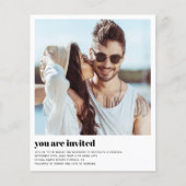 Budget Huidige Foto QR Code Trouw Uitnodiging (Voorkant)