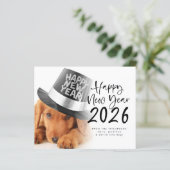 Budget Huisdier Foto Gelukkig Nieuwjaar 2026 Kalen (Staand voorkant)