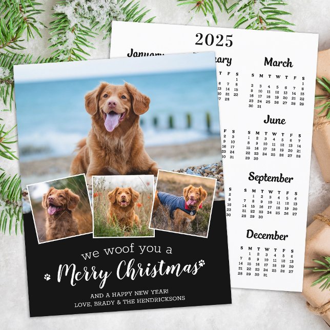 Budget Huisdier Foto Hond Vrolijk Kerstfeest 2025  (Creator heeft geüpload)