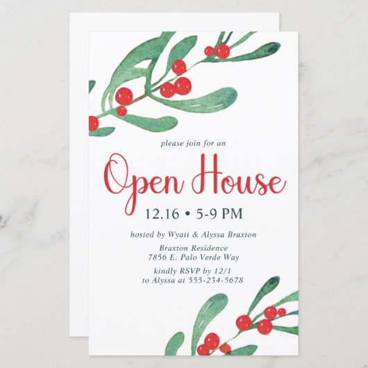 Budget Hulst Open Huis Feest Uitnodiging (Voorkant / Achterkant)