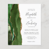 Budget Hunter Green 4-Photo Wedding Invite (Voorkant)