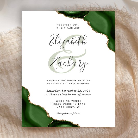 Budget Hunter Green Agate Corners Wedding