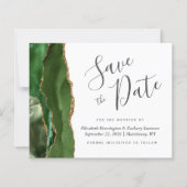 Budget Hunter Green Gold Agaat Save the Date (Voorkant)