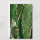 Budget Hunter Green Gold Agate Dark Wedding (Achterkant)