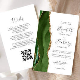 Budget Hunter Green QR Code Wedding