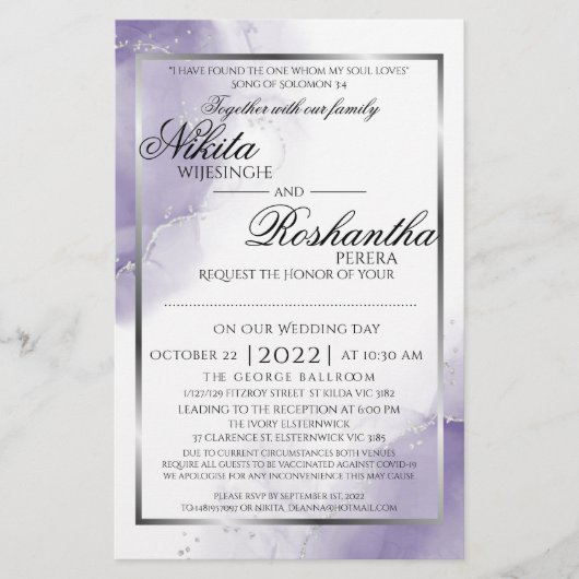 Budget Huwelijk Amethist Paarse Custom Nikita 4 (Voorkant)