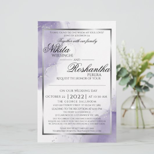 Budget Huwelijk Amethist Paarse Custom Nikita 4 (Staand voorkant)