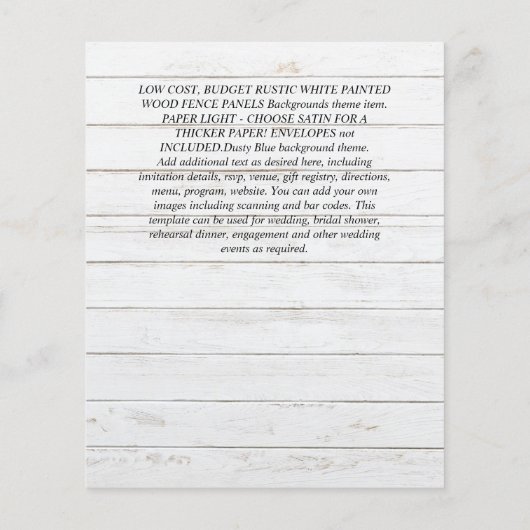 Budget Huwelijk Uitnodigingen Paarse Bloemen Flyer (Achterkant)