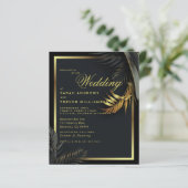 Budget Huwelijk Zwart Goud Ingelijste Tropische Bl (Staand voorkant)