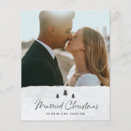 Budget Huwelijks Kerst Foto Vakantiekaart