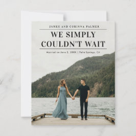 Budget Huwelijksaankondiging met Foto