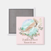 BUDGET Huwelijkscadeaus met eigen tekst OWLS Magneet (Voorkant / Achterkant)